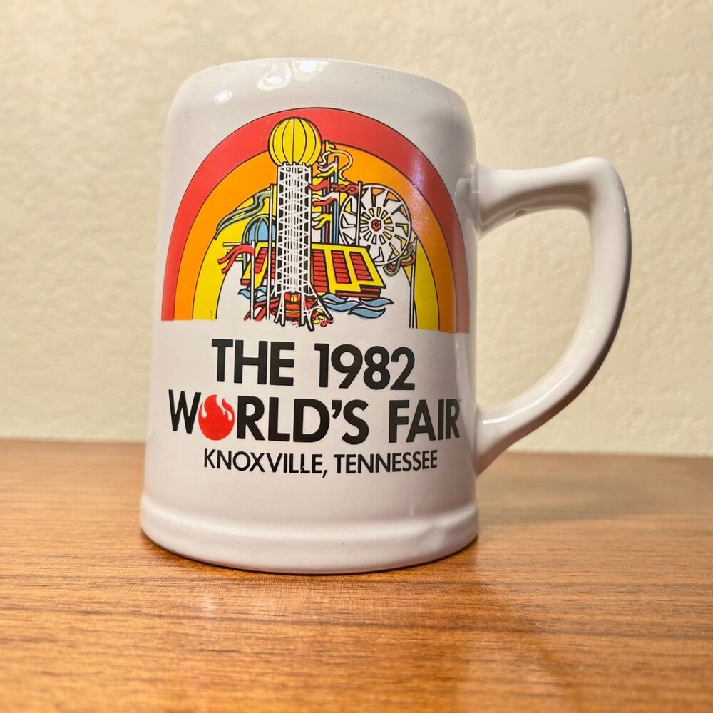 Vintage 1982 World's Fair Knoxville Tennessee Coffee Mug Cup Souvenir 80s